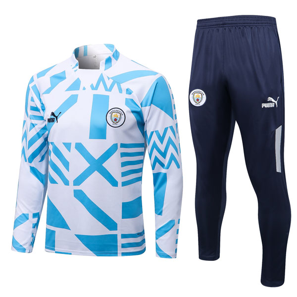 Sweatshirts Manchester City 2022-2023 Blau Weiß